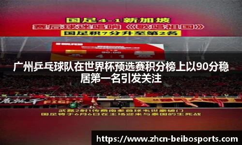 广州乒乓球队在世界杯预选赛积分榜上以90分稳居第一名引发关注