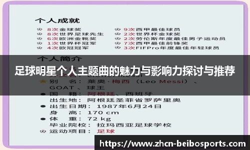 足球明星个人主题曲的魅力与影响力探讨与推荐